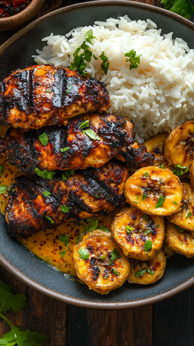 Caribbean-Spiced Roast Chicken with Sweet Plantain Mash