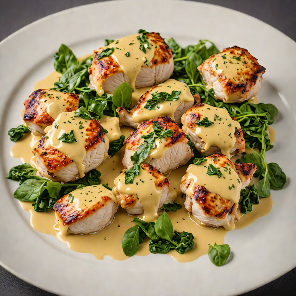 Pan-Seared Chicken Thighs with Mustard Cream and Wilted Spinach