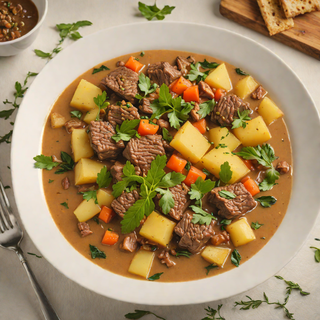 Northern-Style Beef and Potato Stew with Bay Leaf