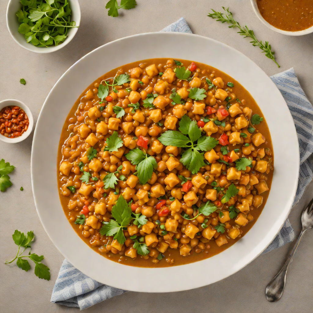 Northern Spice-Infused Chickpea and Lentil Curry