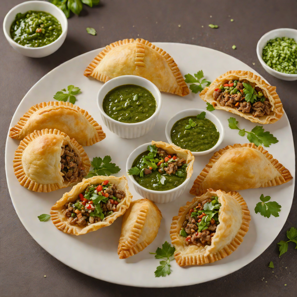 Paraguayan-Style Beef Empanadas with Spiced Chimichurri Sauce
