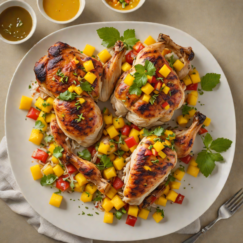 Caribbean-Spiced Roast Chicken with Mango Salsa