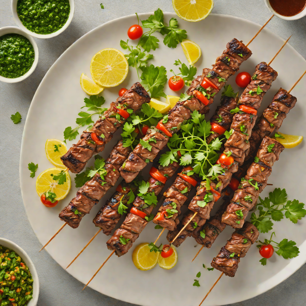 Spiced Paraguayan Beef Skewers with Chimichurri