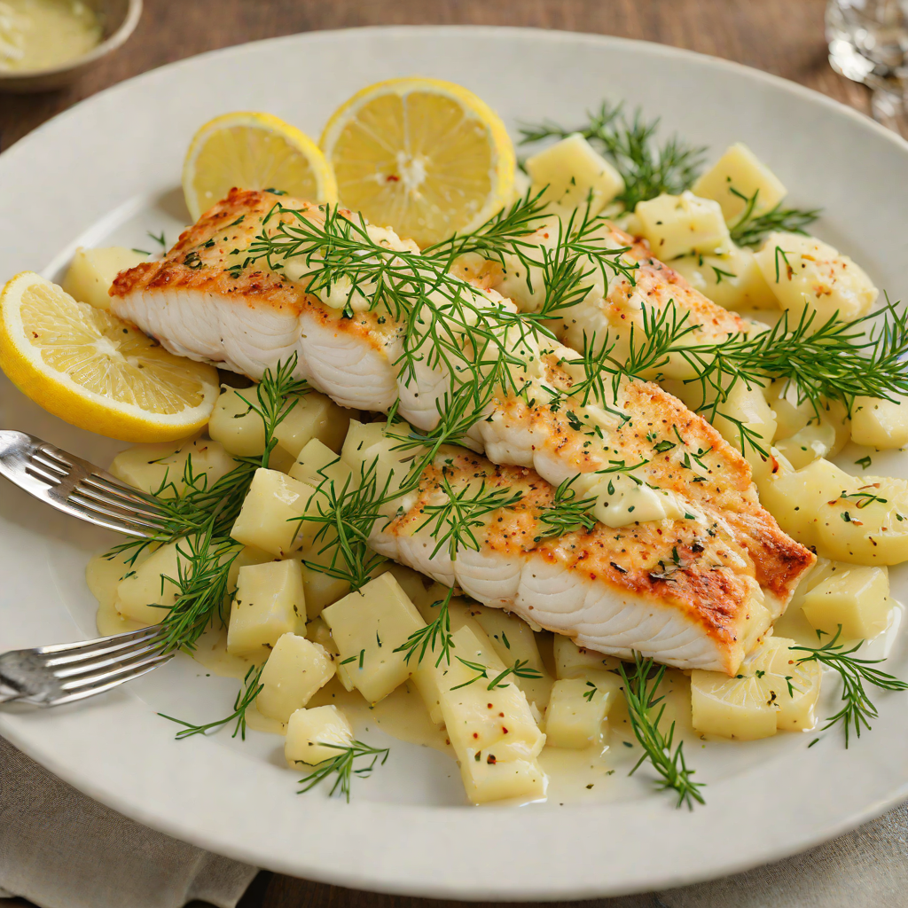 Sautéed Walleye with Lemon-Dill Butter Sauce
