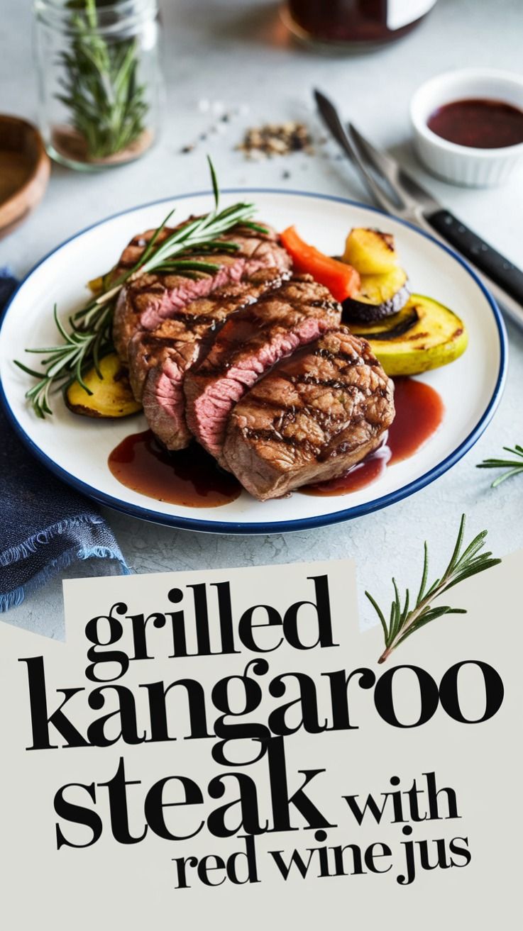 Pan-Seared Kangaroo Steak with Pepperberry Sauce