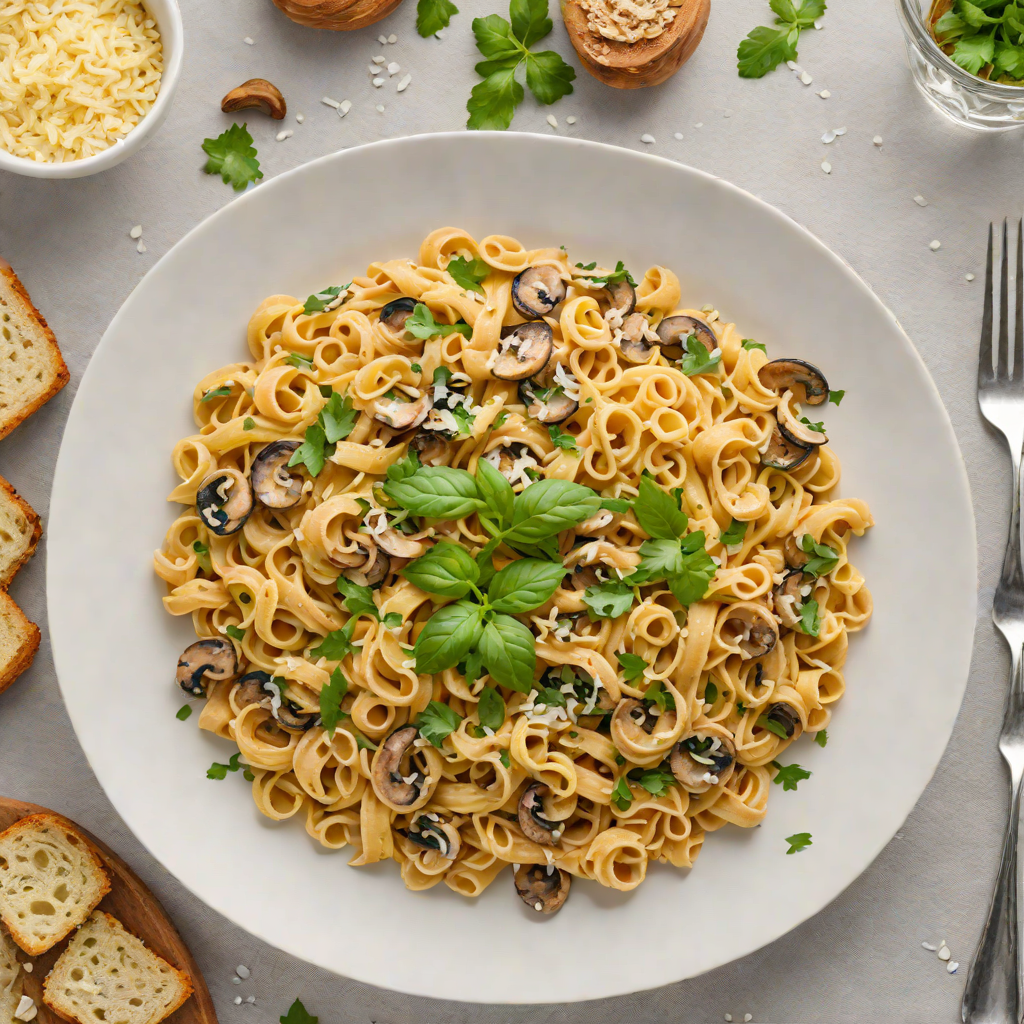 One-Pot Creamy Garlic Parmesan Mushroom Pasta