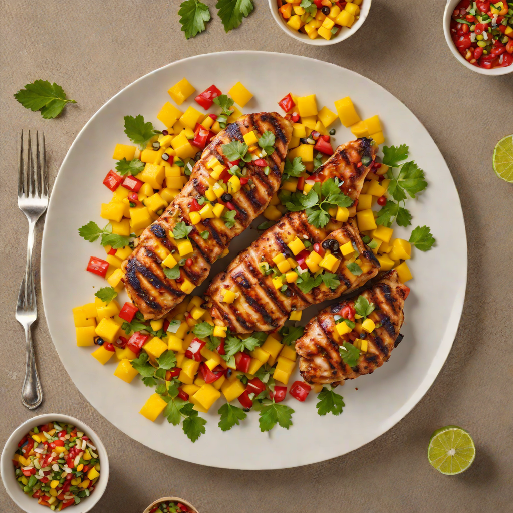Grilled Caribbean-Spiced Chicken with Mango Salsa