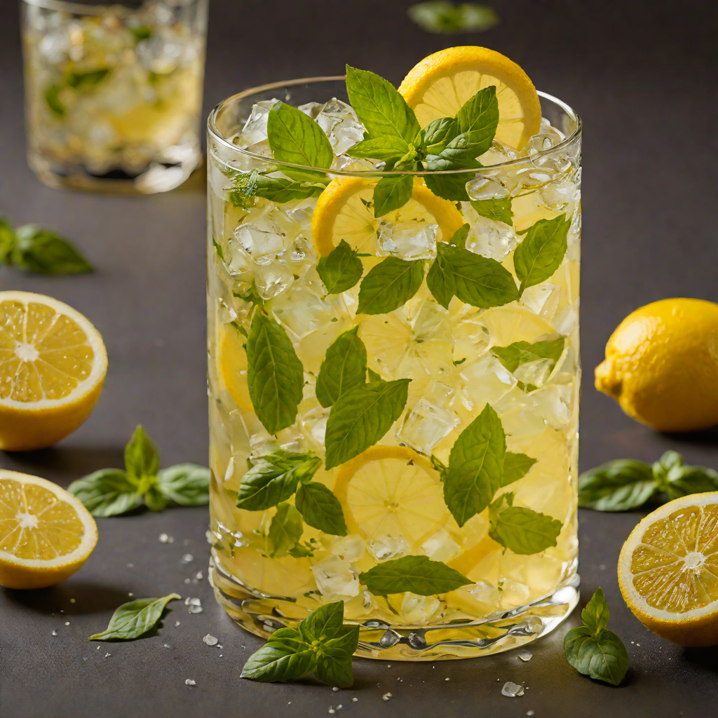 Lemon-Basil Infused Iced Green Tea