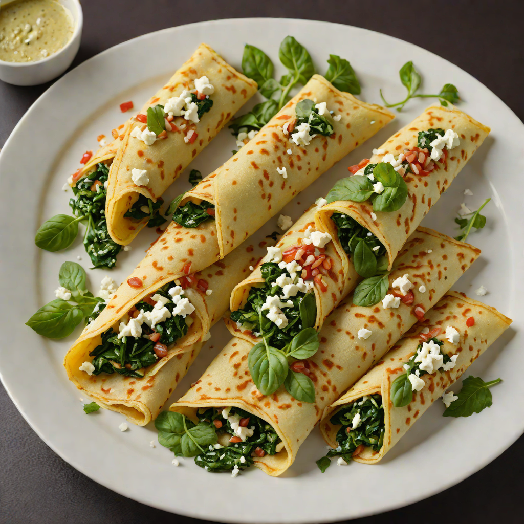 Savory Spinach and Feta Stuffed Crepes