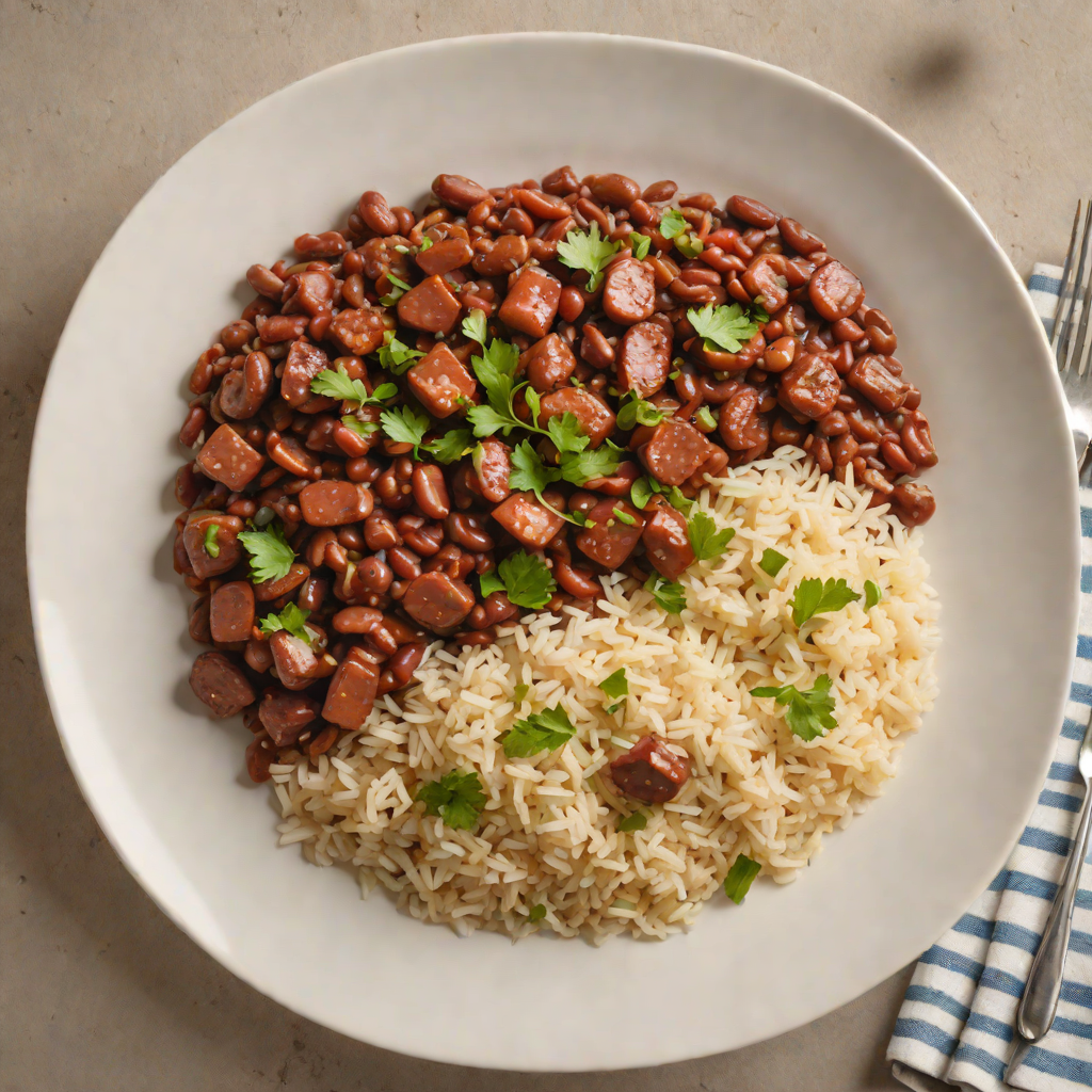 Vegan Red Beans and Rice with Smoked Andouille-Style Sausage