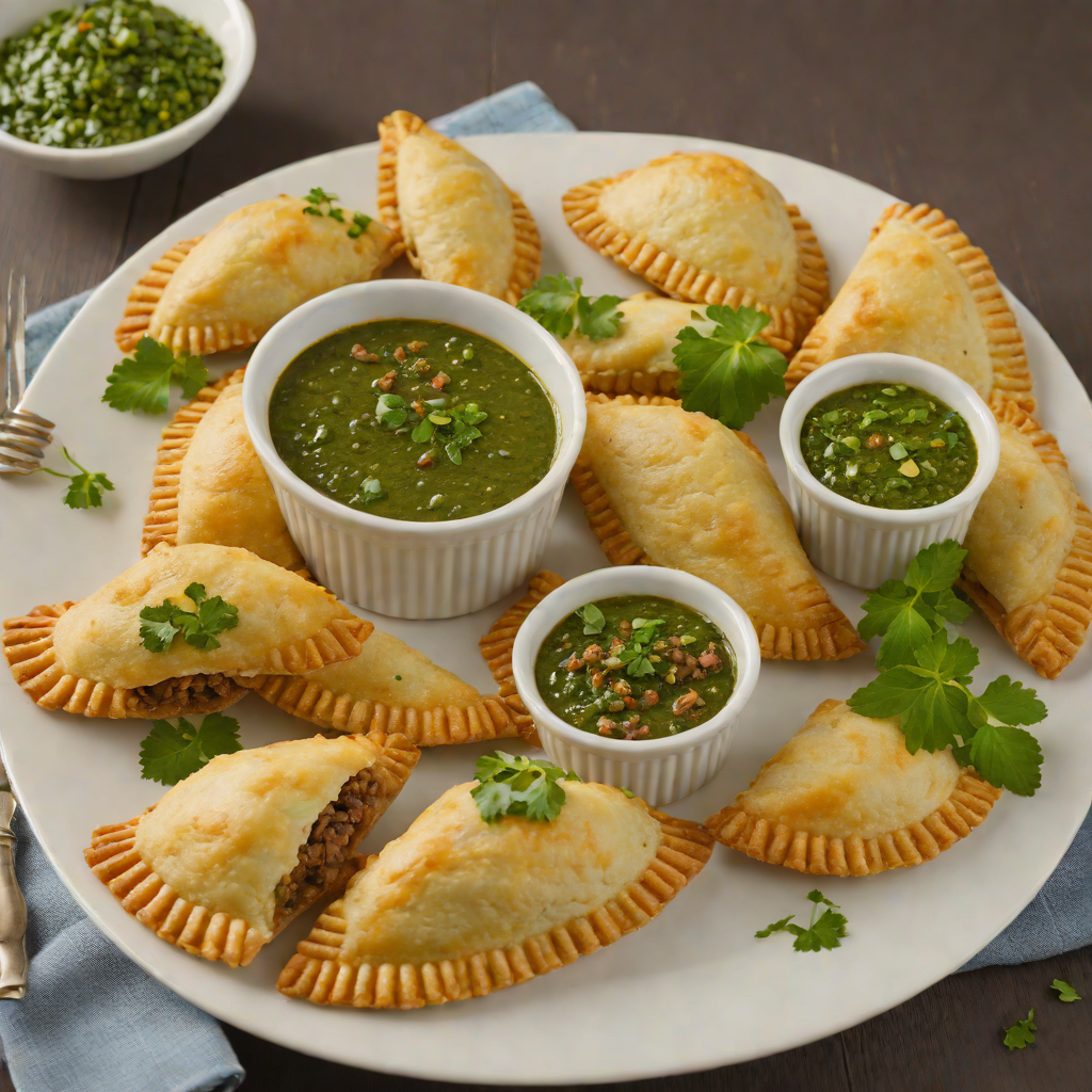 Paraguayan-Style Beef Empanadas with Chimichurri Dip