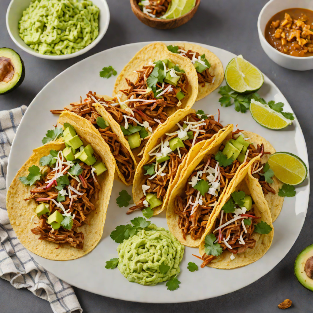 Sweet Plantain and Pulled Pork Tacos with Spicy Avocado Sauce