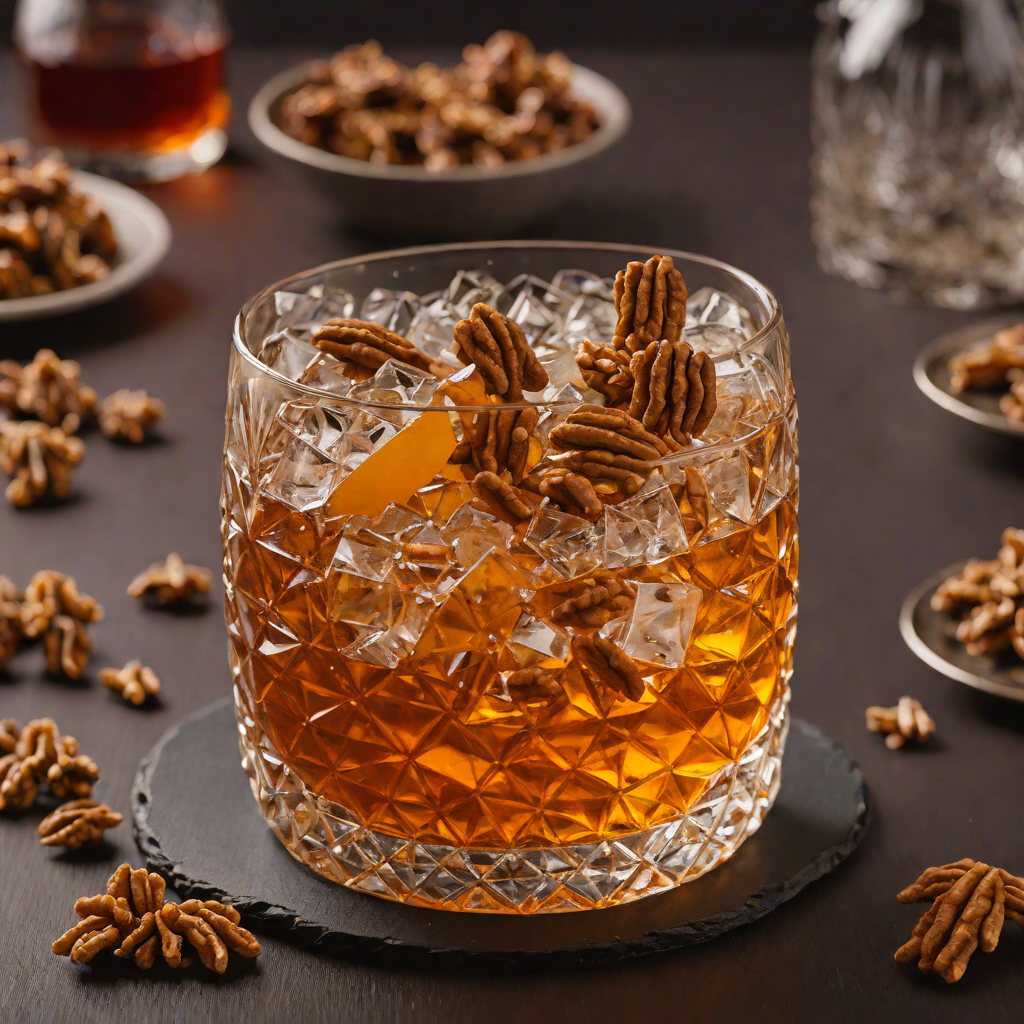 Maple-Walnut Bourbon Old Fashioned
