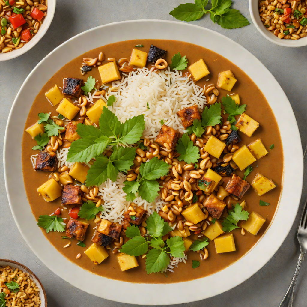 Spiced Peanut and Plantain Stew with Nigerian Flavors