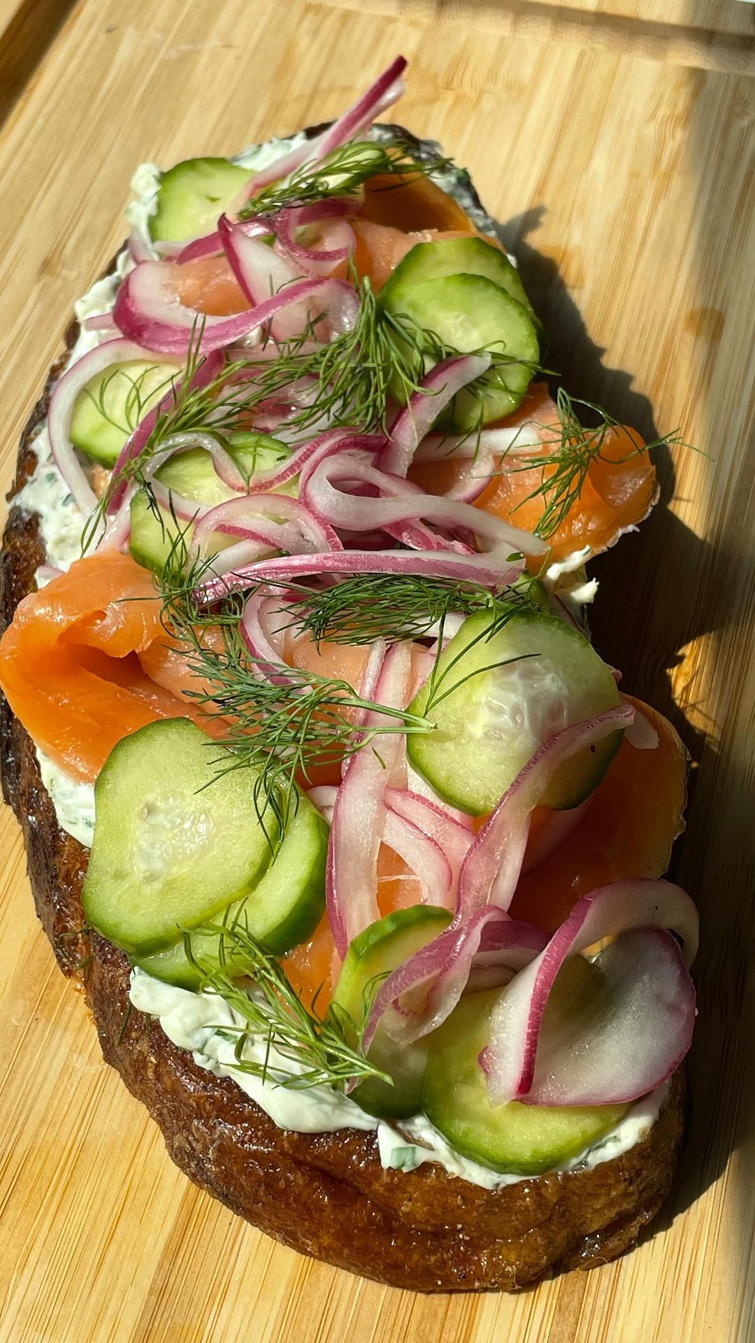 Layered Smoked Salmon Tartine with Authentic Cream Cheese