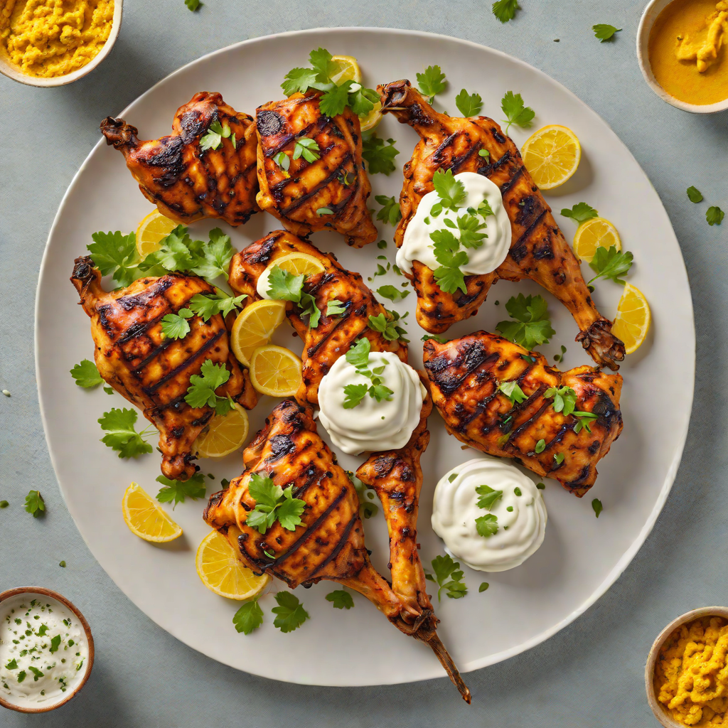 Tandoori-Style Grilled Chicken with Turmeric and Yogurt Marinade