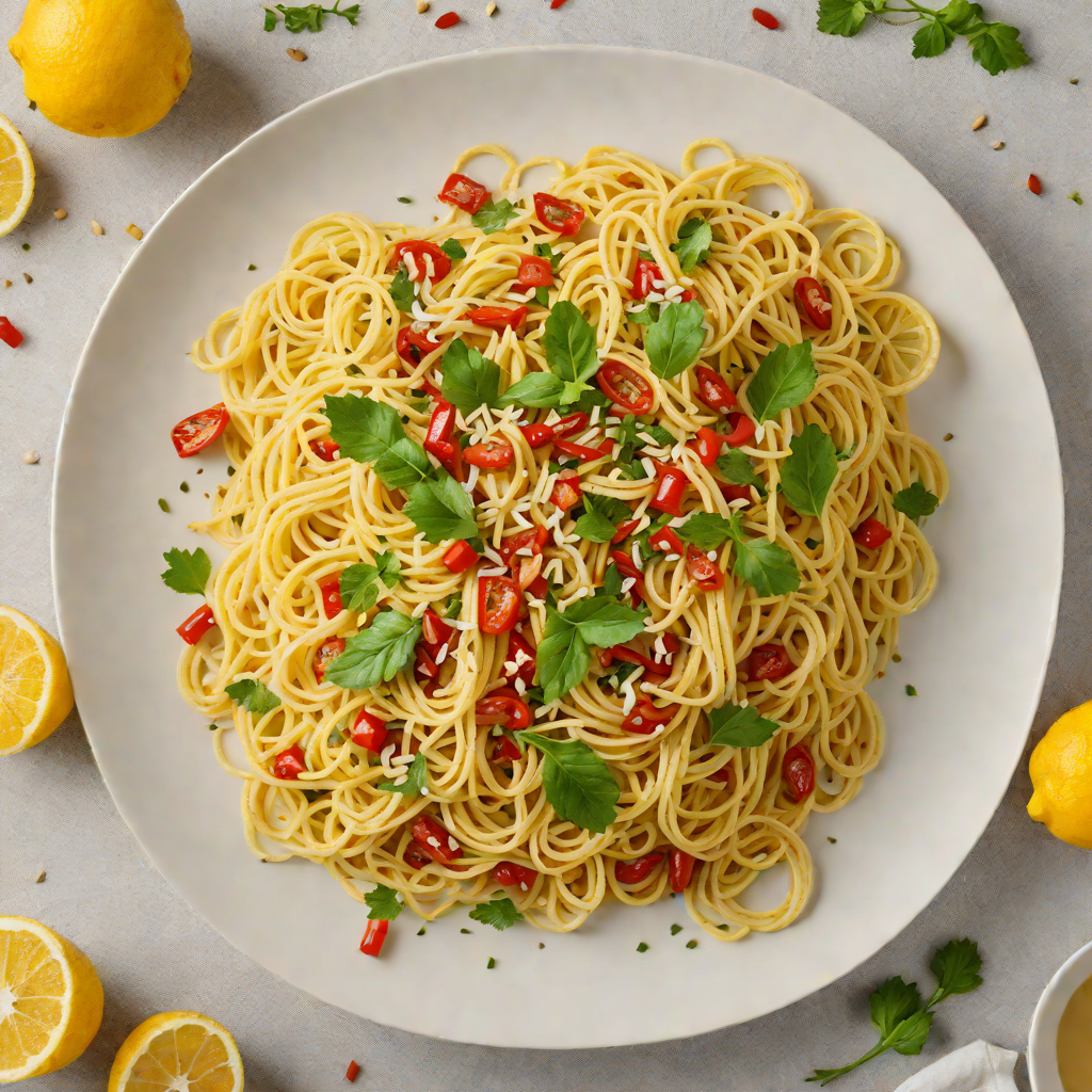 Lemon-Garlic Pasta with Chili Flakes