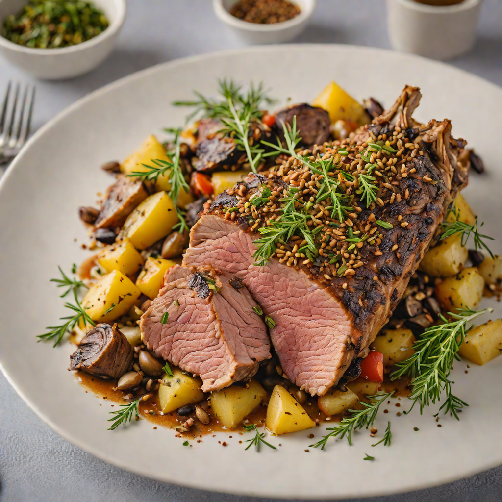 Slow-Roasted Mediterranean Lamb Shoulder with Za’atar