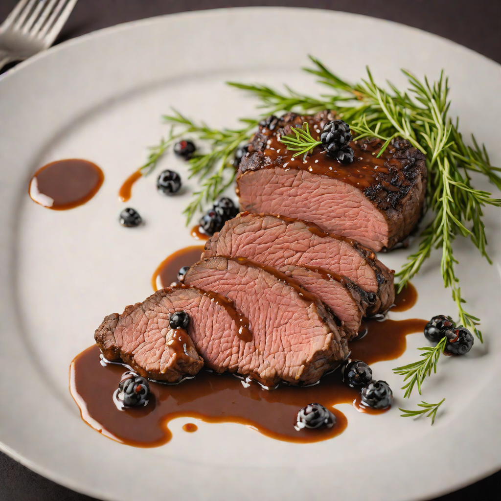 Pan-Seared North Dakota Bison Steak with Juniper Berry Sauce