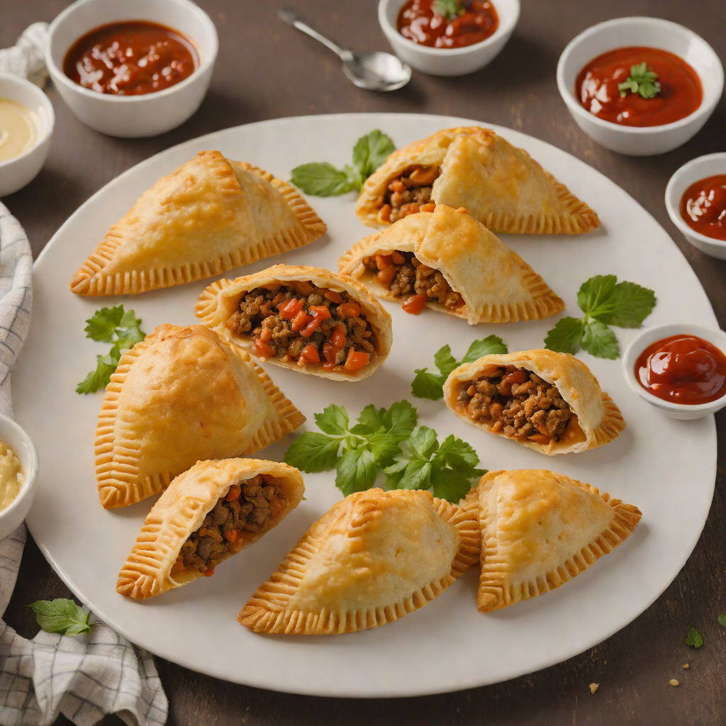 Paraguayan-Style Beef Empanadas with Spiced Tomato Sauce