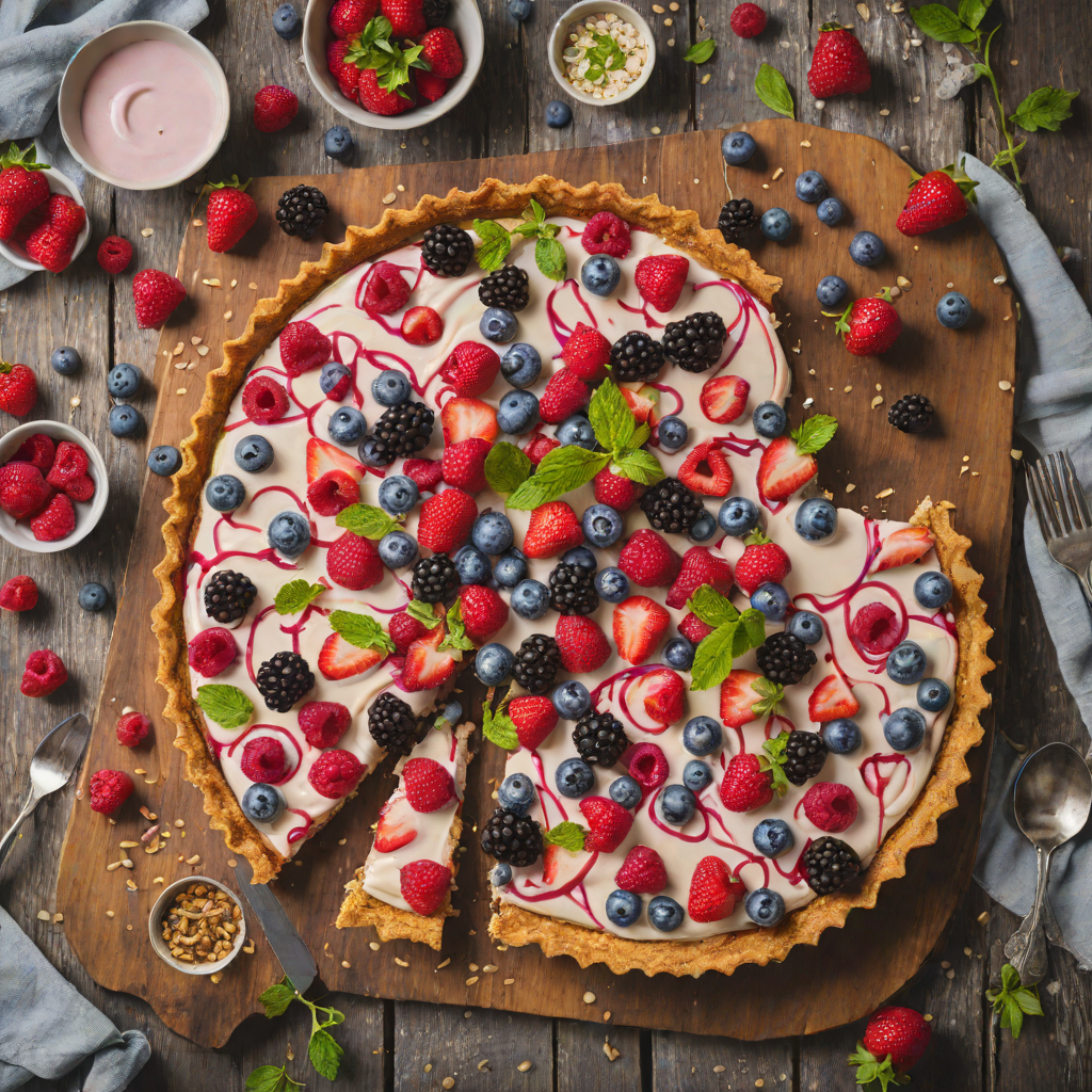 Quick No-Bake Berry Yogurt Tart