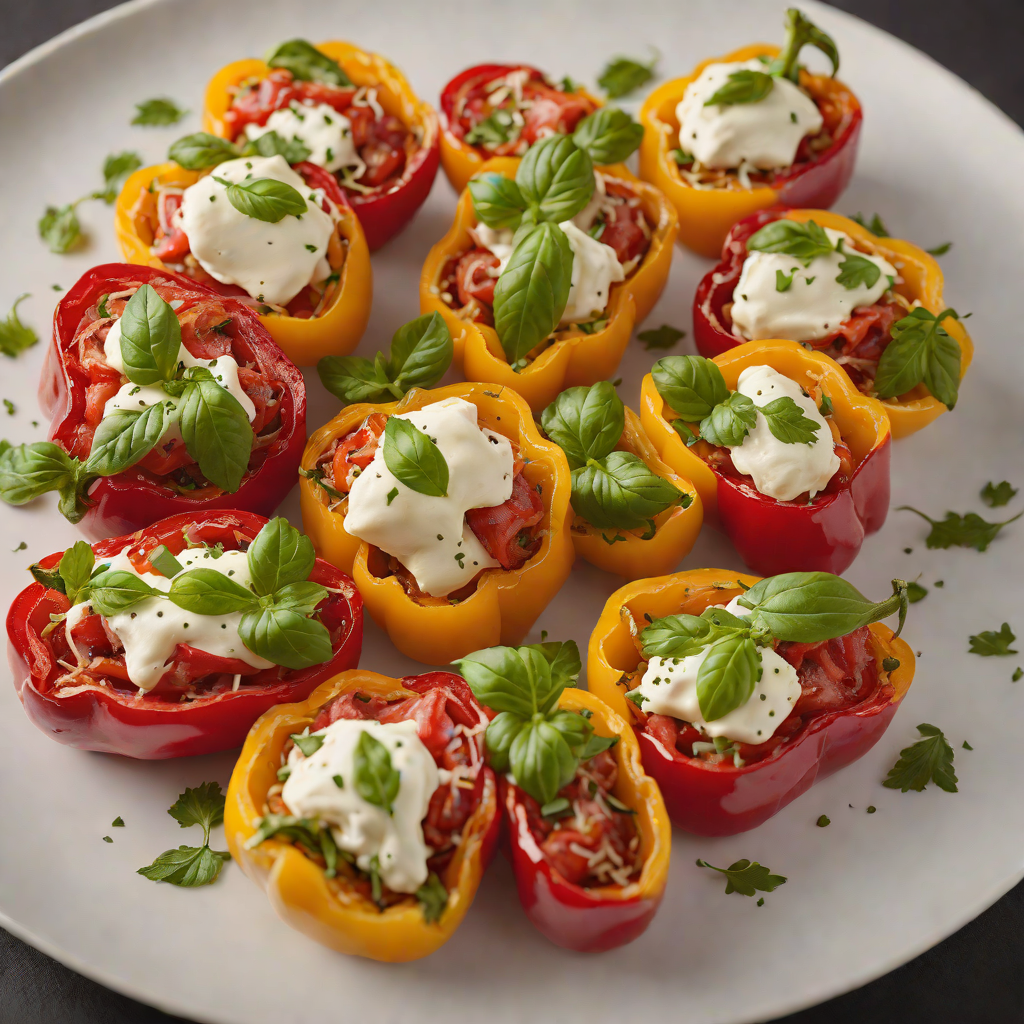 Pepperoni and Mozzarella Stuffed Bell Peppers