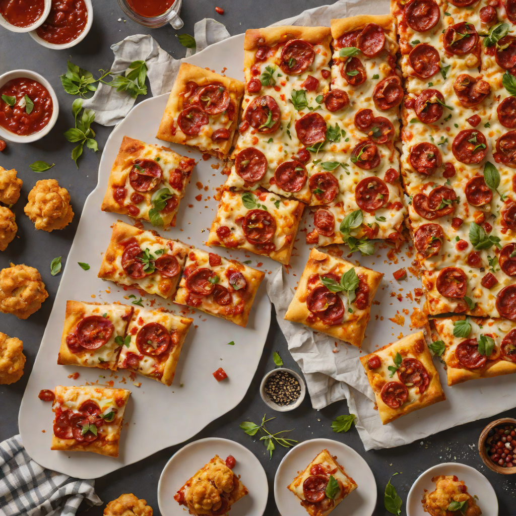 Sheet Pan Spicy Pepperoni Pizza with Monkey Cinnamon Bread Bites