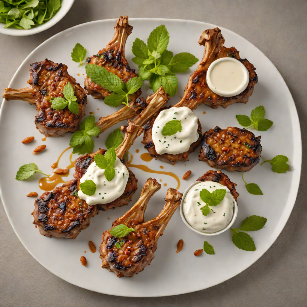 Pan-Seared Spiced Lamb Chops with Mint Yogurt Sauce