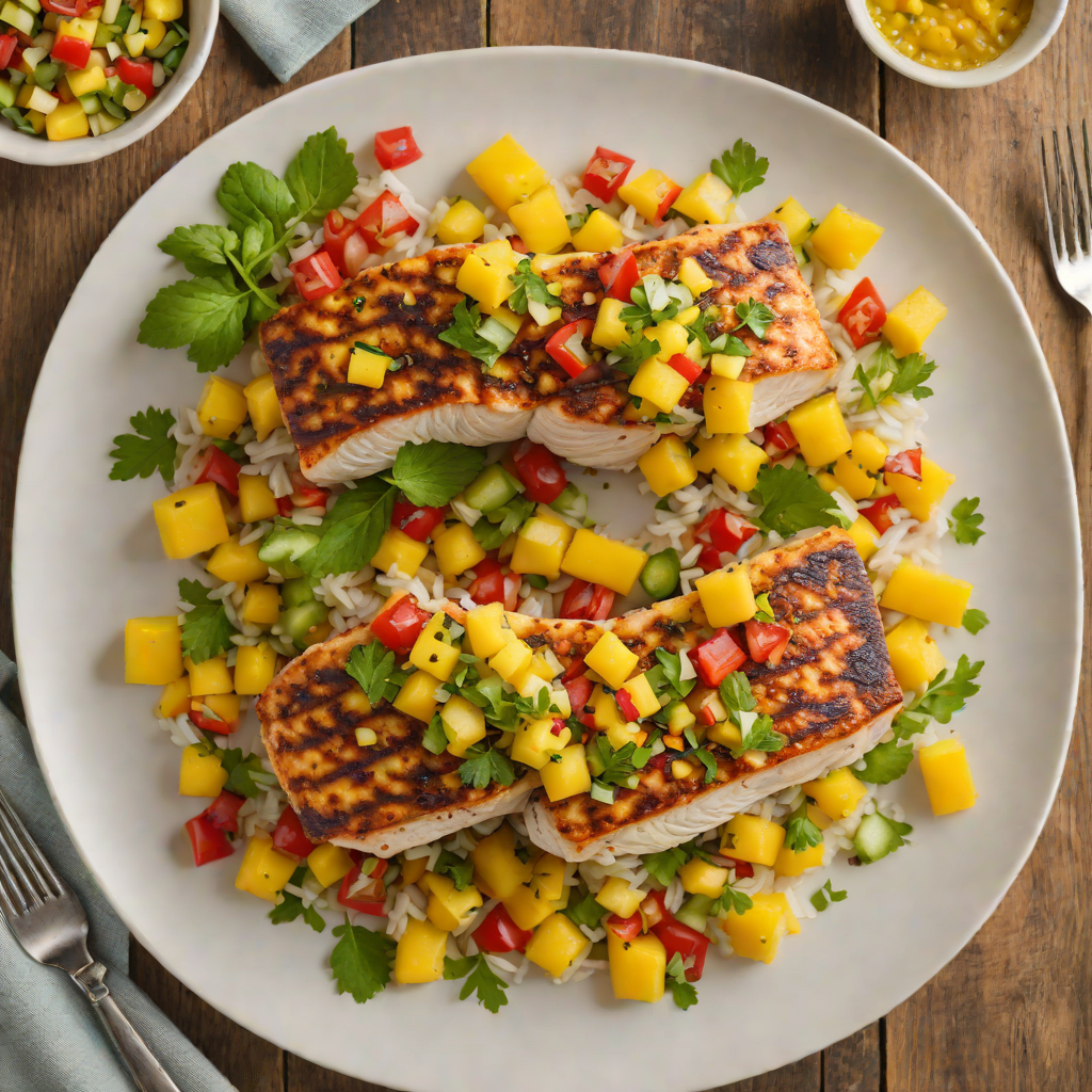 Grilled Caribbean Mahi-Mahi with Mango-Pineapple Salsa
