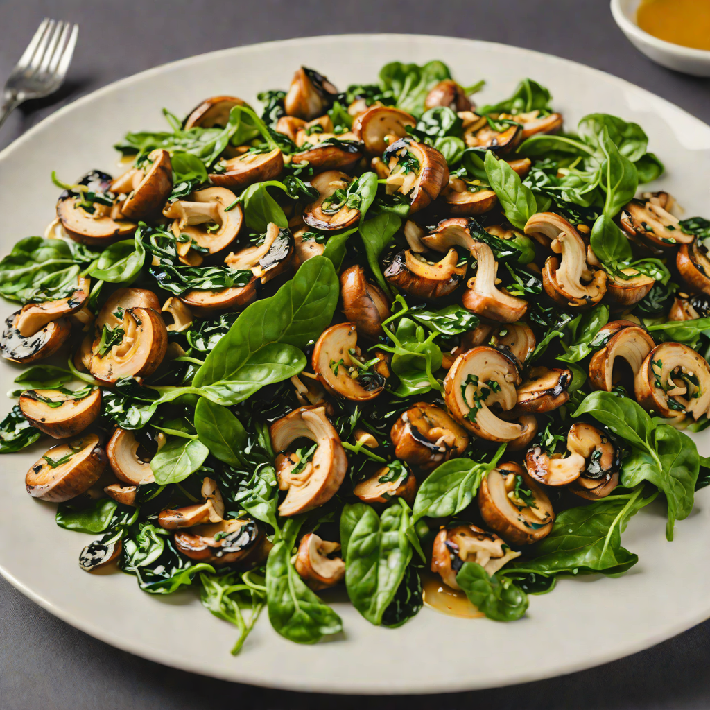 Sautéed Mushrooms and Spinach with Garlic Butter