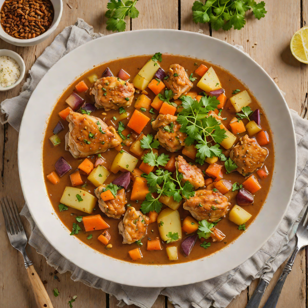 Spiced Paraguayan-Style Chicken Stew with Root Vegetables