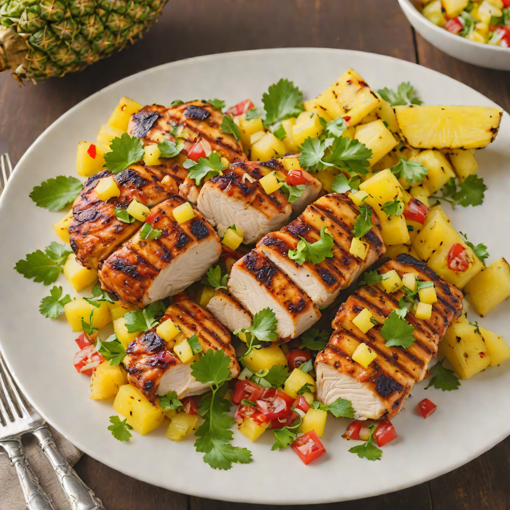 Caribbean-Style Grilled Chicken with Pineapple Salsa