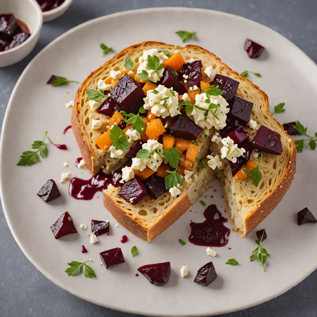 Veggie-Packed Damper Bread with Roasted Beetroot and Feta