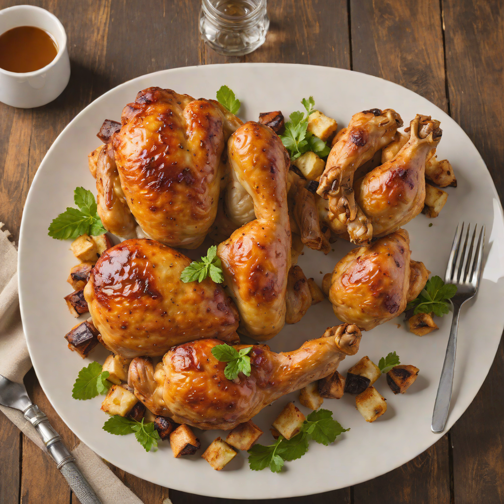 Pan-Roasted Chicken with Spiced Cinnamon Monkey Bread