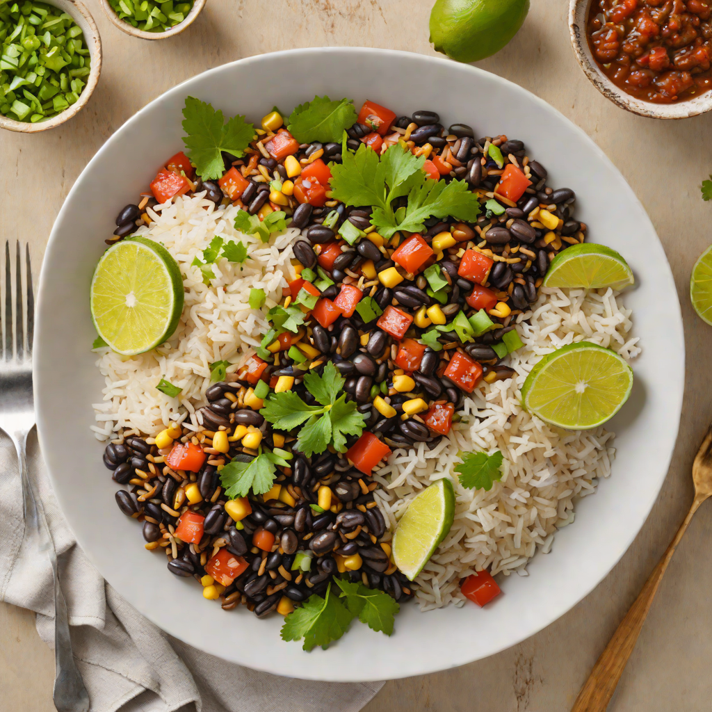 Caribbean-Style Black Bean and Rice Bowl with Sofrito