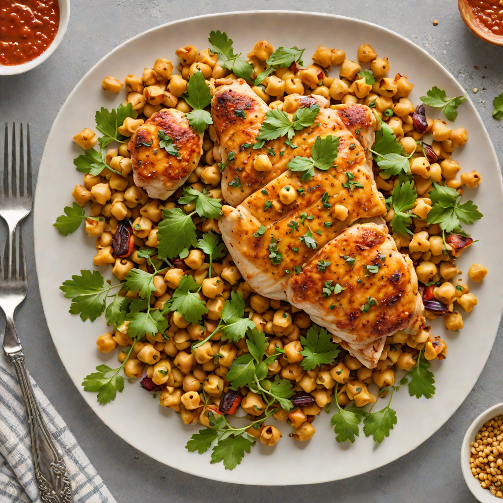 Italian Sheet Pan Harissa Chicken with Chickpeas
