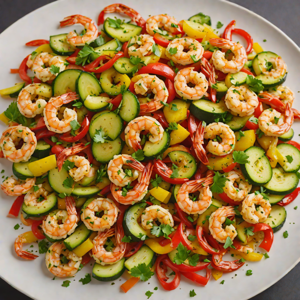 Cajun-Spiced Shrimp with Bell Pepper and Zucchini Stir Fry