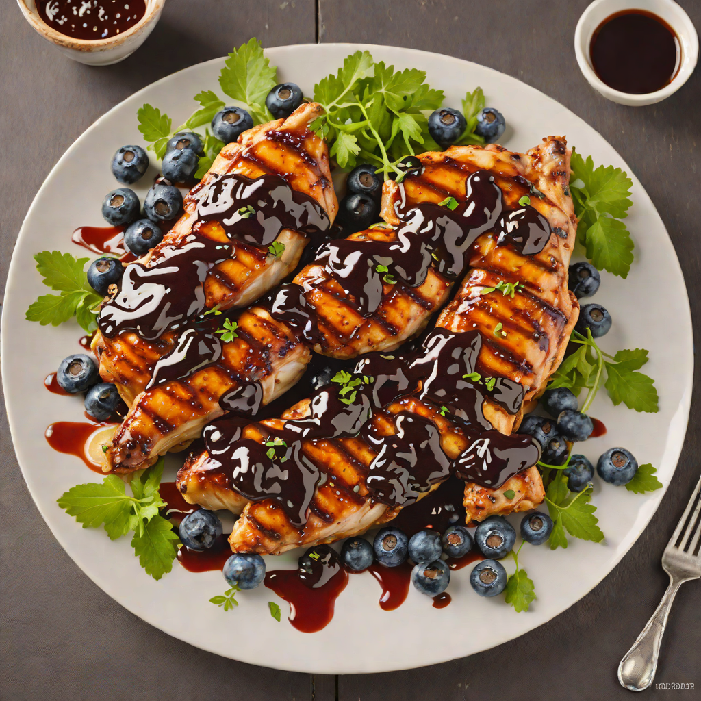 Grilled Herb-Marinated Chicken with Blueberry BBQ Glaze