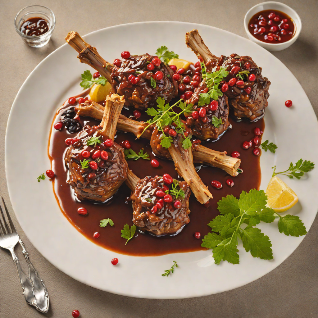Slow-Braised Lamb Shanks with Native Pepperberry Jus