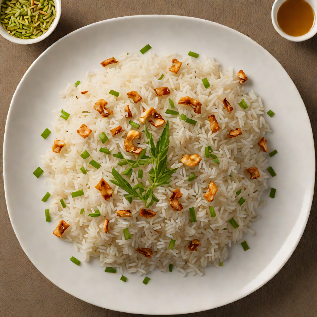 Ginger-Scented Jasmine Rice with Garlic Oil Drizzle