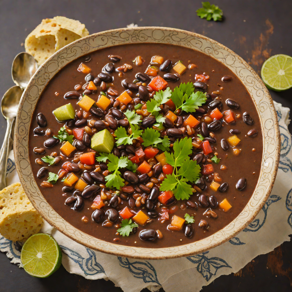 Puerto Rican-Style Black Bean Soup with Sofrito