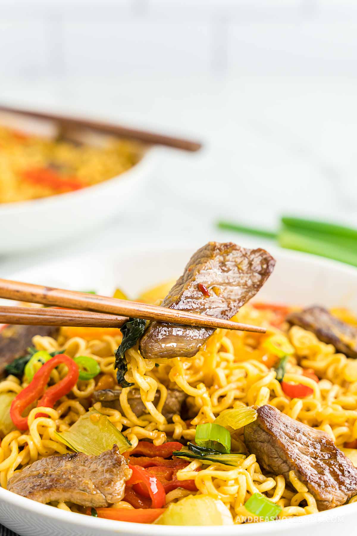 One-Pan Beef & Vegetable Ramen Stir-Fry