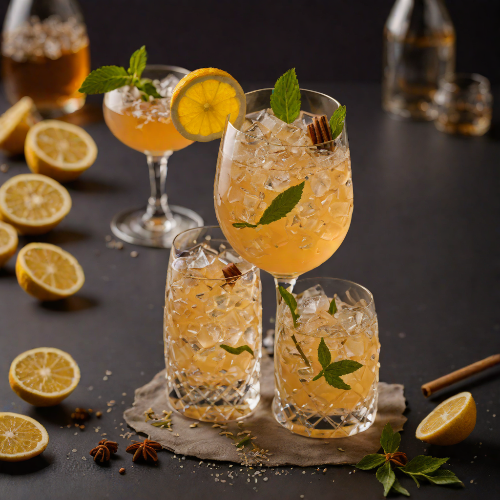 Spiced Rum and Ginger Shrub Fizz