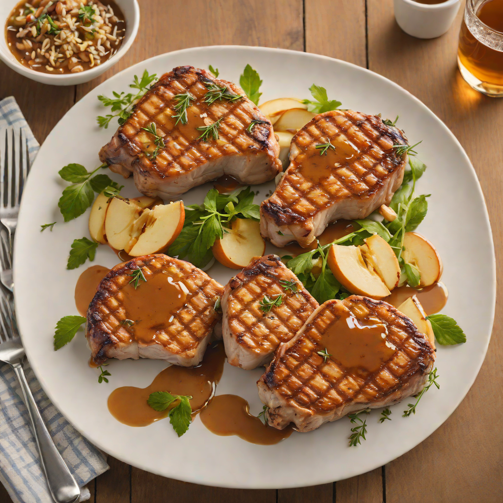 Midwest-Style Grilled Pork Chops with Apple Cider Reduction