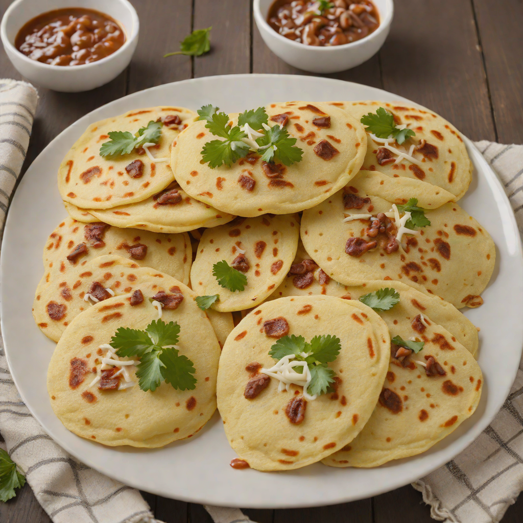 Pan-Fried Pupusas with Refried Beans and Cheese