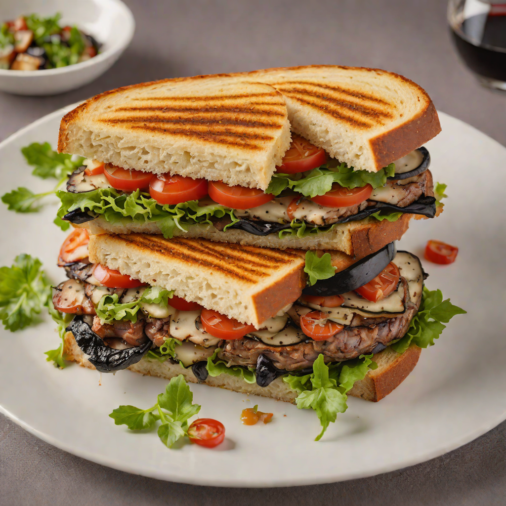 Grilled Mediterranean Portobello Mushroom Sandwich