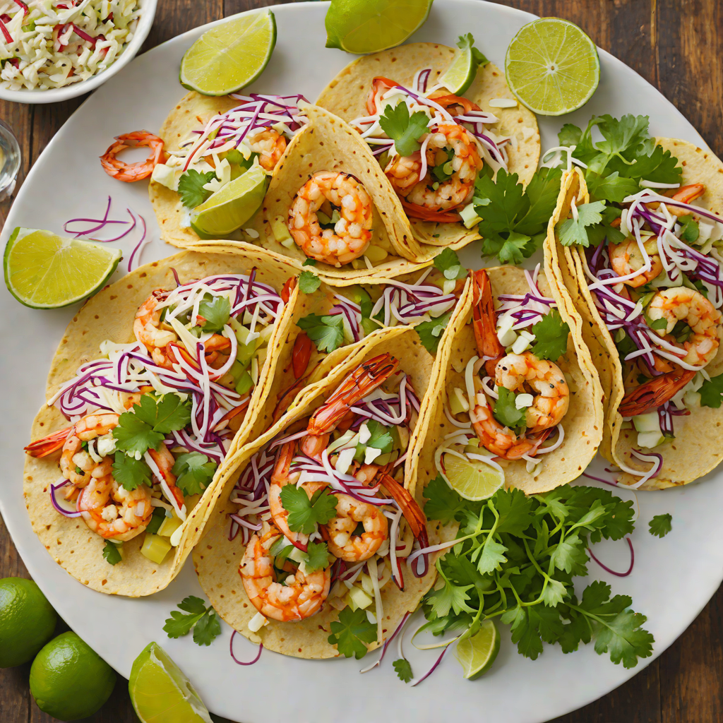 Grilled Shrimp Tacos with Cilantro Lime Slaw