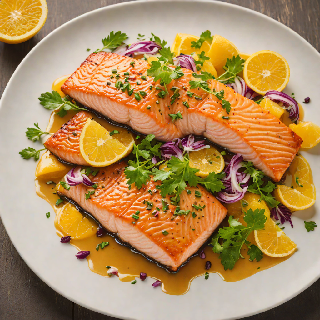 Pan-Seared Salmon with Gemini Citrus Glaze