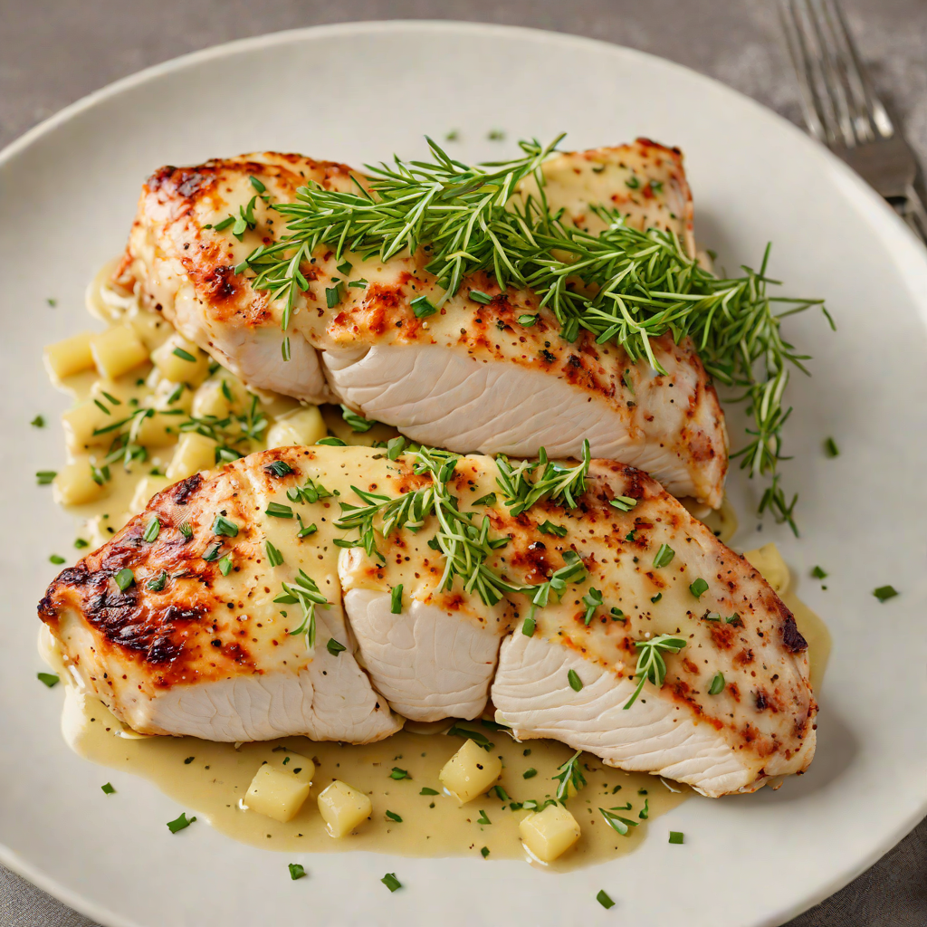 Pan-Seared Chicken Breast with Fresh Thyme and Garlic Butter