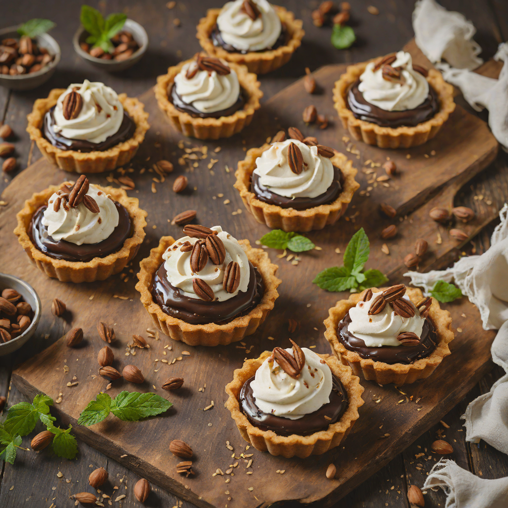 No-Bake Chocolate Hazelnut Tartlets with Whipped Cream